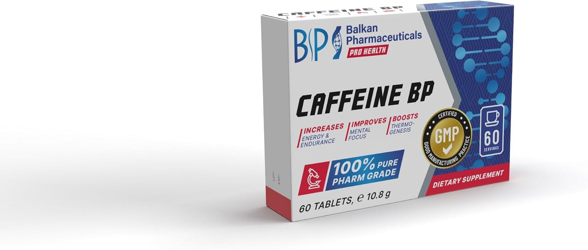 BP PRO HEALTH Kafein BP - Tablet başına 100 mg kafein - 60 tablet