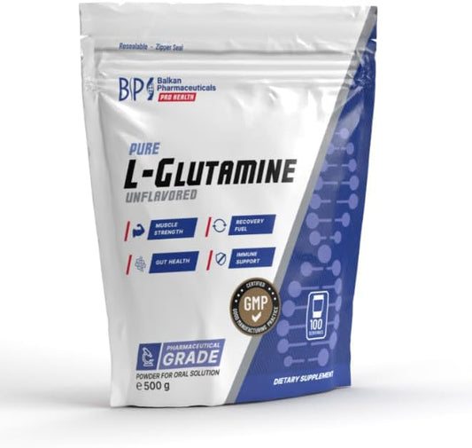 BP PRO HEALTH Saf L-Glutamin aromasız - porsiyon başına 5 g - 500 g toz