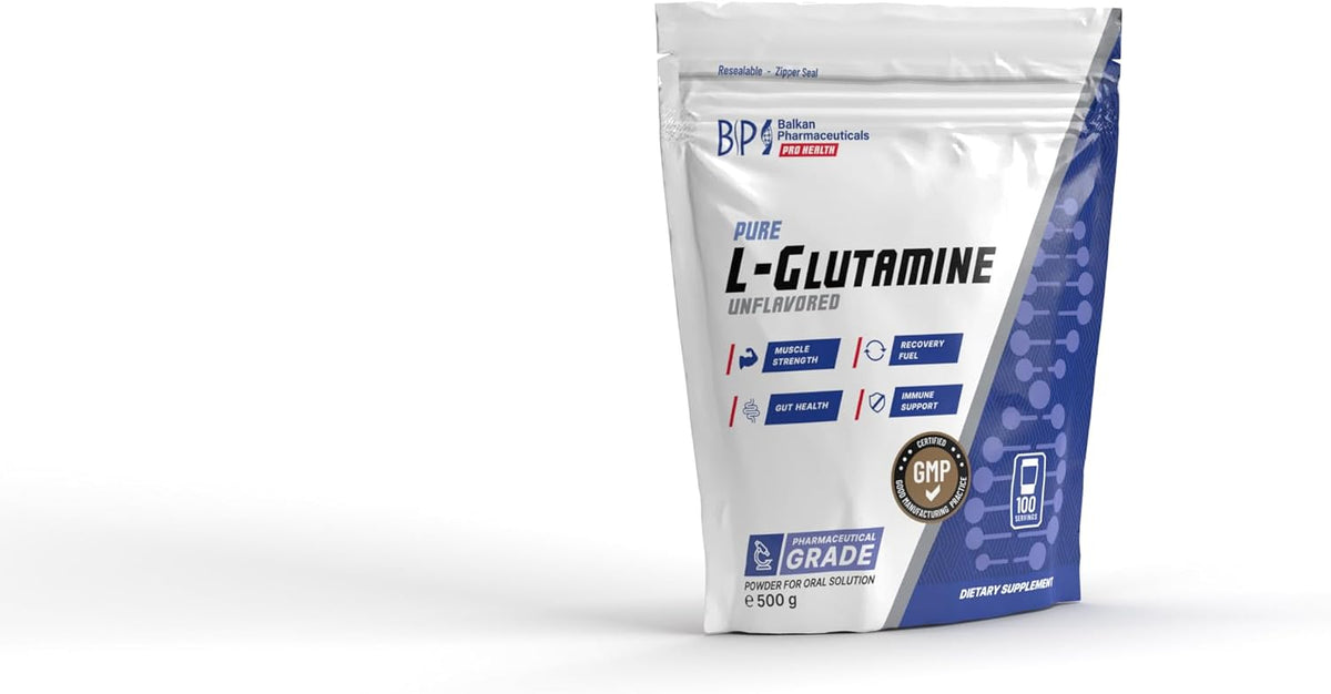BP PRO HEALTH Pure L-Glutamine neutral flavor - 5 g per serving - 500 g powder