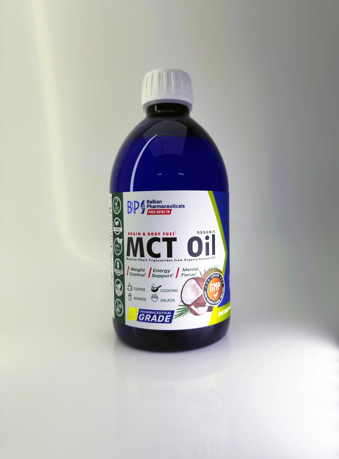 BP PRO HEALTH MCT Oil from Coconut Oil - 14 g MCT per serving - 500 ml