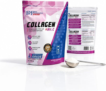 BP PRO HEALTH Collagen Powder + Vitamin C - 8320 mg collagen per serving, apple flavor - 300 g