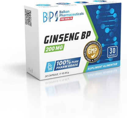 BP PRO HEALTH Ginseng BP 200 mg - Panax ginseng root extract with 20 mg ginsenosides - 30 capsules