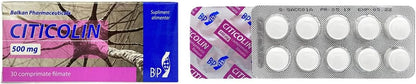 BP PRO HEALTH Citicoline 500 mg - 500 mg Citicoline (as Citicoline sodium) per tablet - 30 film-coated tablets