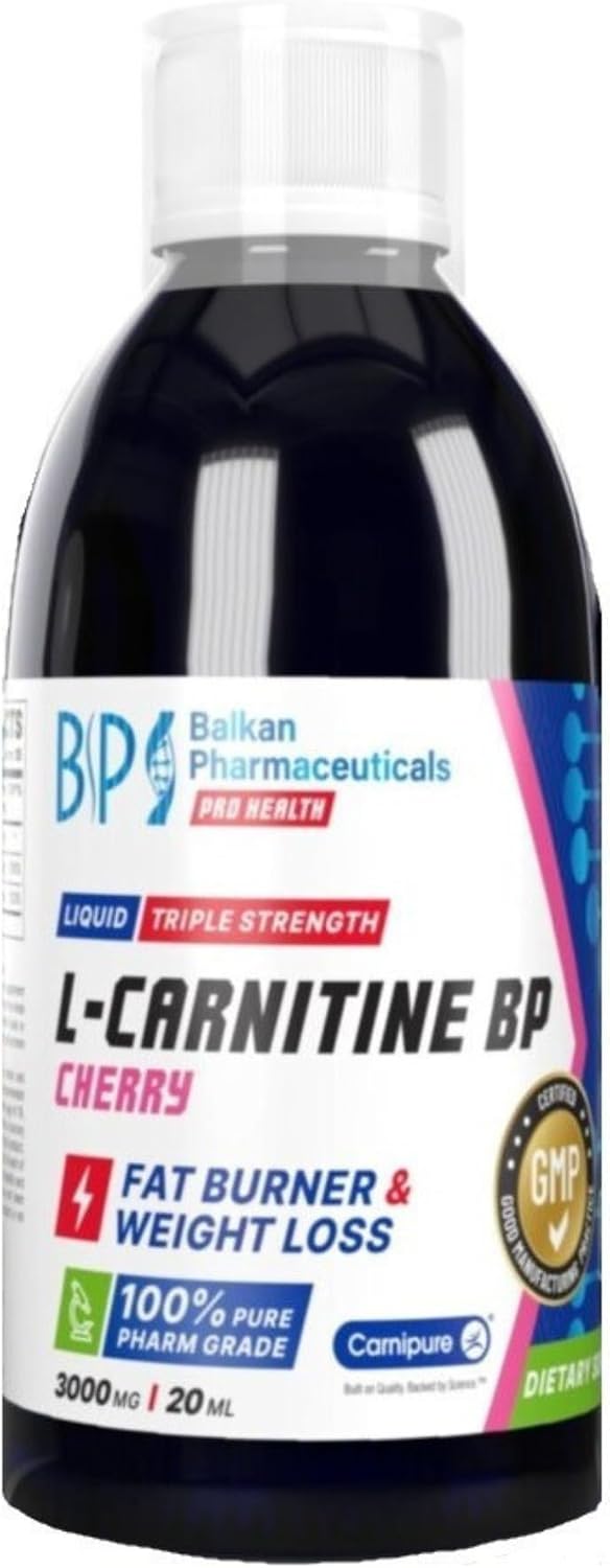 BP PRO HEALTH L-Carnitine Liquid Cherry - 3000 mg Carnipure® per daily serving - 500 ml