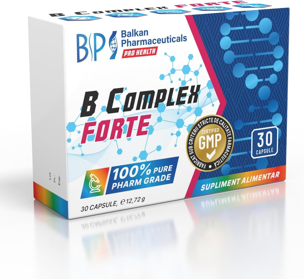 BP PRO HEALTH Vitamin B-Complex Forte - 8 B-Vitamins, 300% NRV each per capsule - 30 capsules