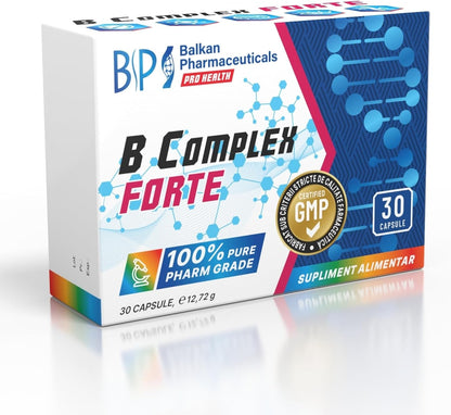 BP PRO HEALTH Vitamin B-Complex Forte - 8 B-Vitamins, 300% NRV each per capsule - 30 capsules