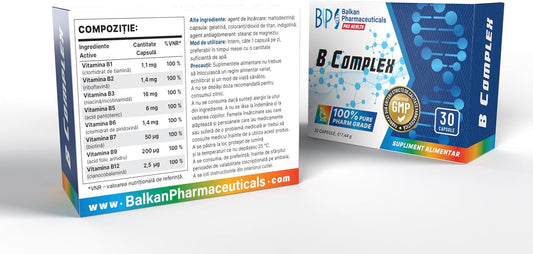 BP PRO HEALTH B-Kompleks Vitamini - Her kapsülde %100 NRV değerinde 8 B vitamini - 30 Kapsül