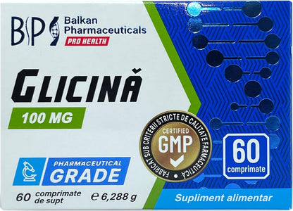 BP PRO HEALTH Glycine 100 mg Sublingual Tablets - Double Pack - 2 x 60 Tablets